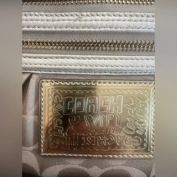 Coach Poppy Signature Gold Crossbody Bag